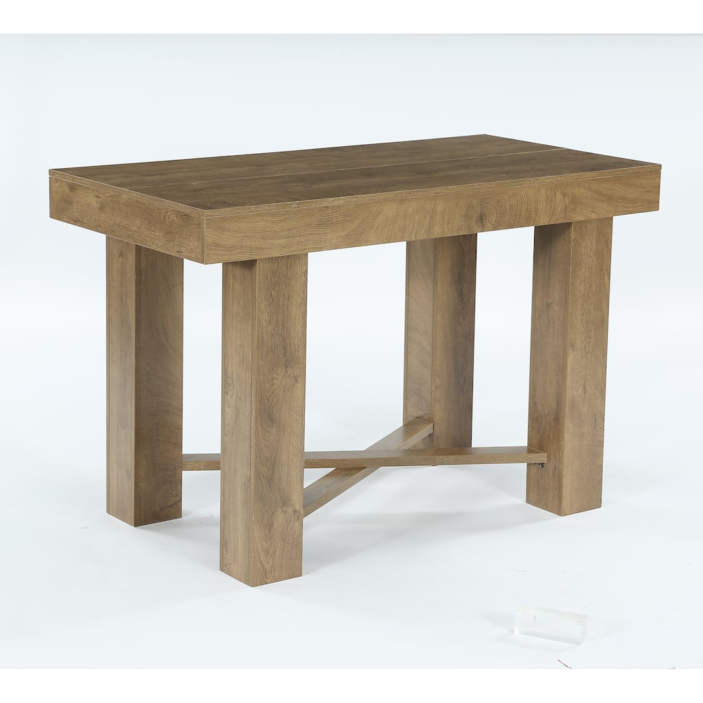 55" Kitchen Island Table, Counter Height Farmhouse Prep Table