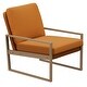 preview thumbnail 7 of 6, BELLEZE Upholstered Accent Chair, Wood Frame Armchair w/Padded Cushion - Brown