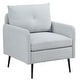 preview thumbnail 18 of 28, 23.6 Inch Seat Wide Chenille Accent Chair - Metal Black Legs Hold 300lbs