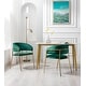 preview thumbnail 8 of 13, Porthos Home Cardi Dining Chairs Set of 2, Velvet Upholstery, Gold Legs