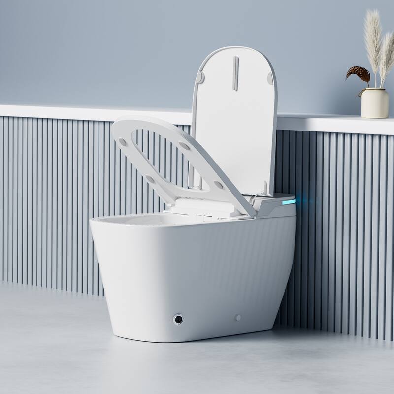 Yecla Smart Bidet Toilet Combo with LED screen display,ADA Chair Height,Auto Open & Close,Dryer & Foot/Men's flush recognition