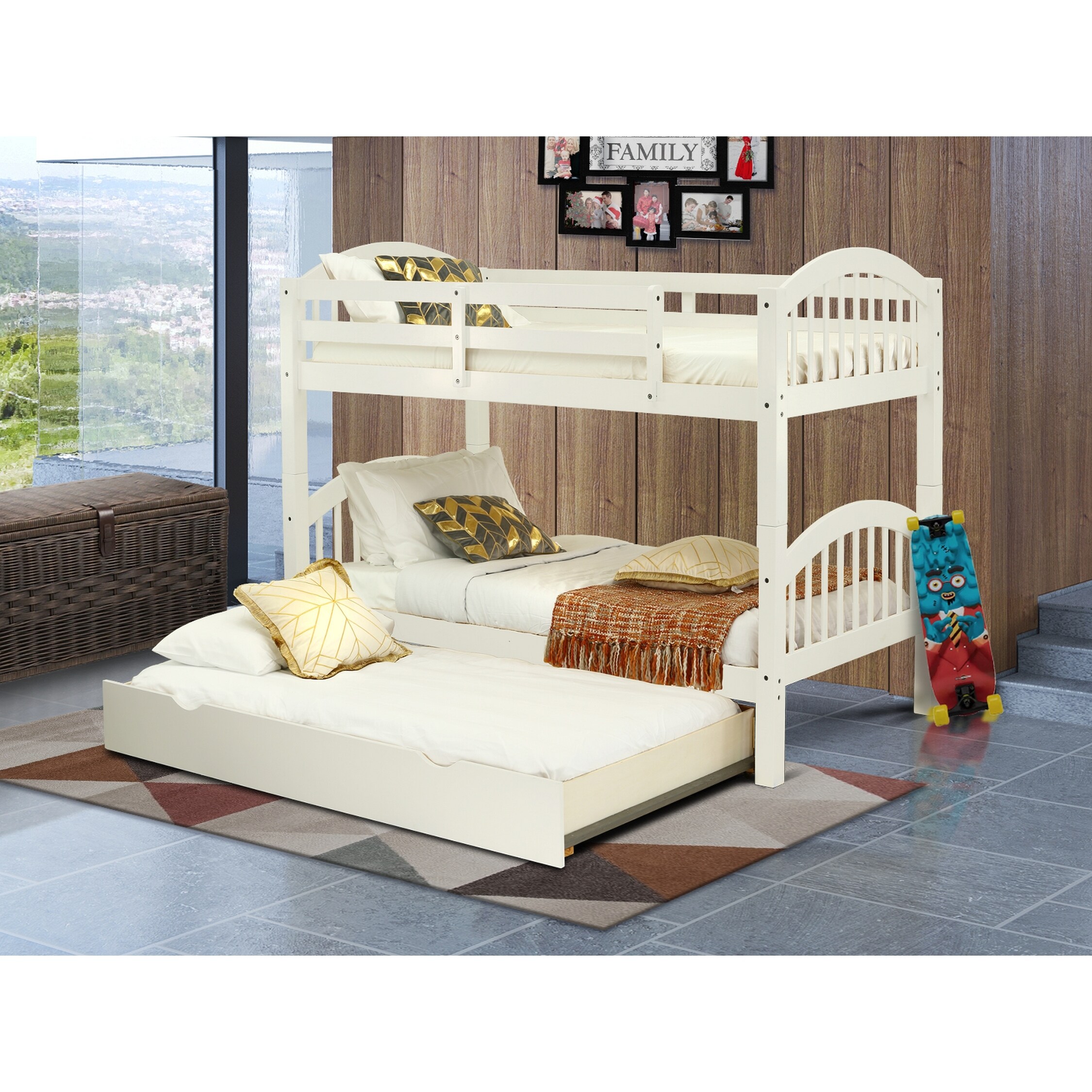 twin bunk beds that separate