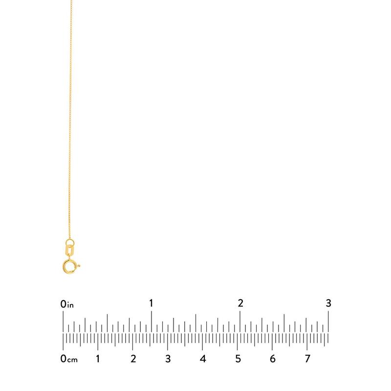 Curata 14k Yellow Gold 0.55mm Box Chain Necklace With 5mm Square (Spring Ring)