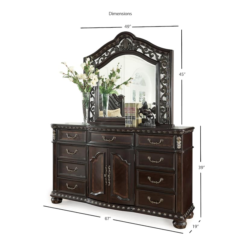 Steve Silver Manchester Traditional Low Post 4PC Bedroom Set