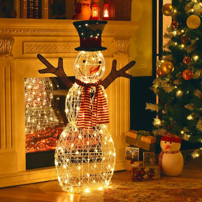 Christmas Outdoor Lighted Snowman Yard Decorations with LED Lights