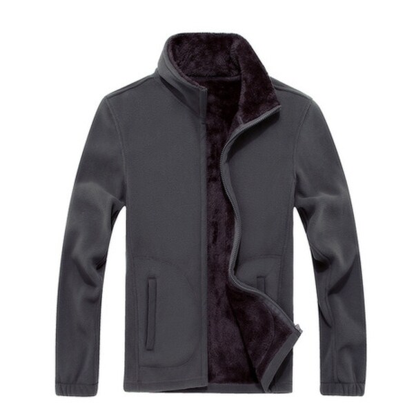 thick black fleece jacket