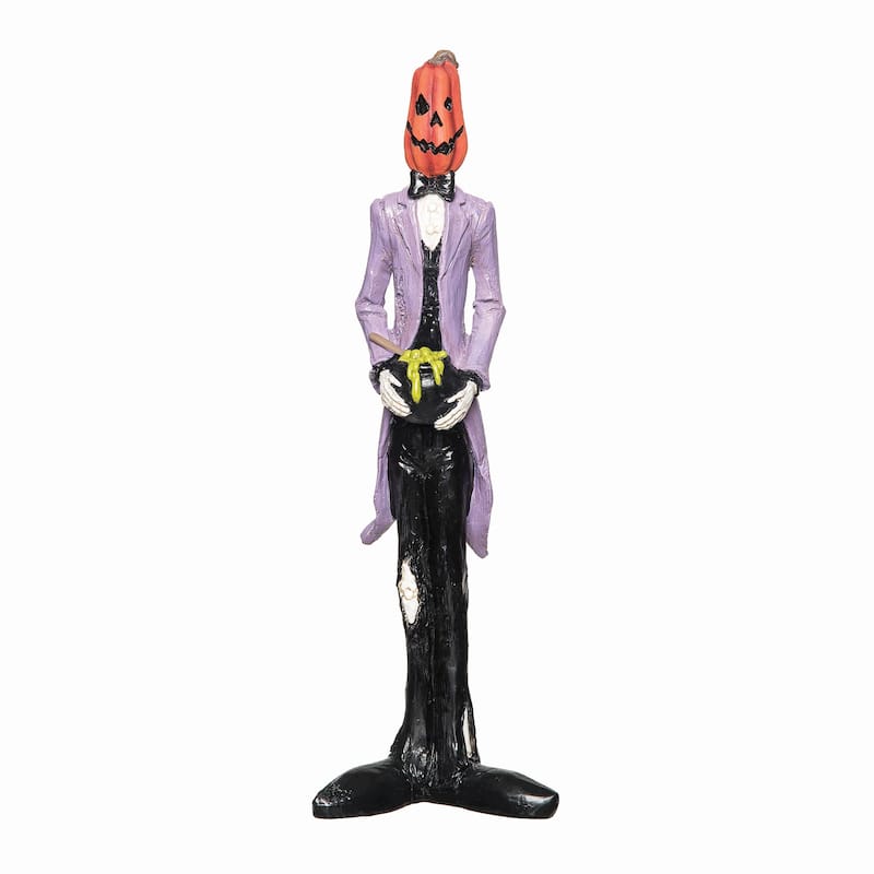 Pumpkin Skeleton Figurine