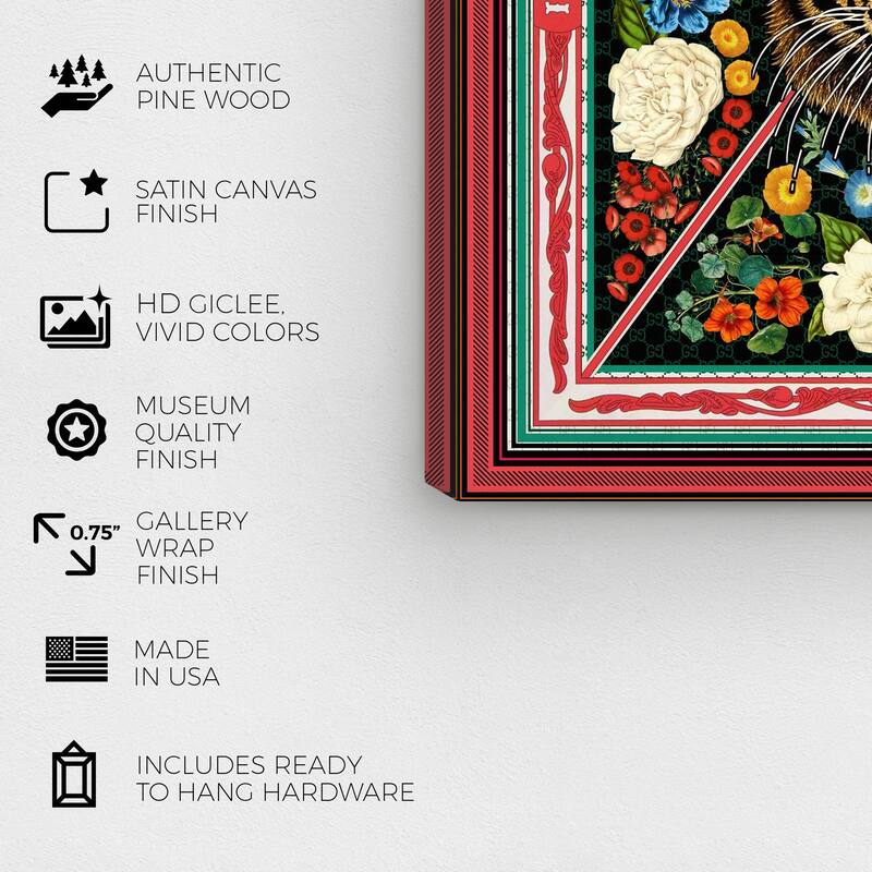 Wynwood Studio Fashion and Glam Red & Green Love Scarf Red and Wall Art Canvas Print