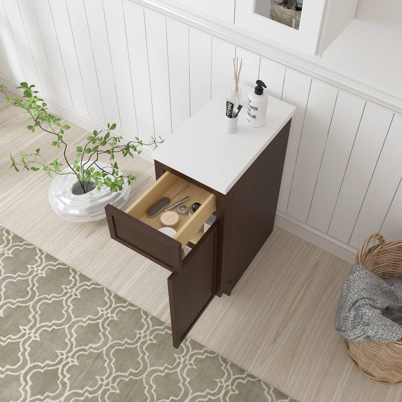 Vanity Art 12" Freestanding Single Base Storage Cabinet with Soft Close Door