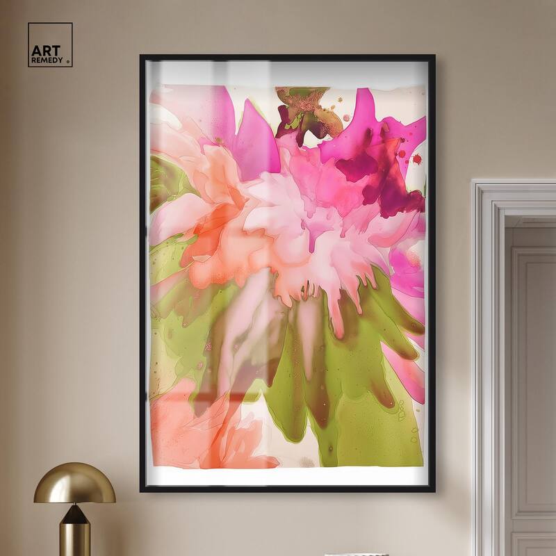 Vibrant Fluidity Floral IV Shadowbox by Art Remedy
