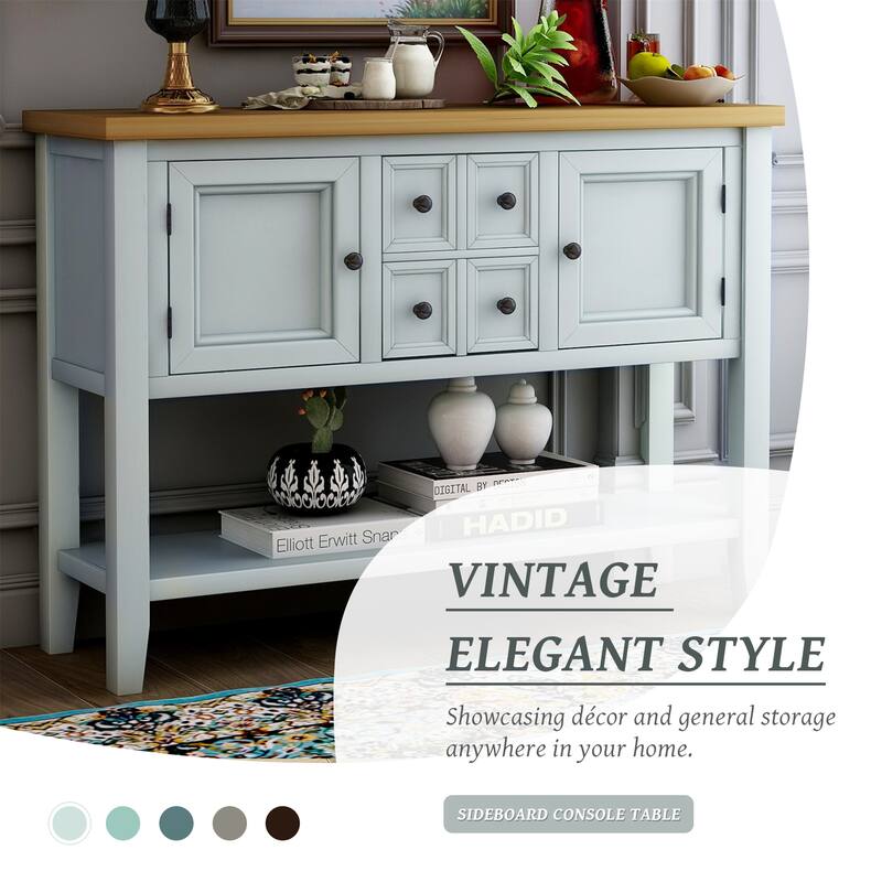 Buffet Sideboard Console Table with Bottom Shelf