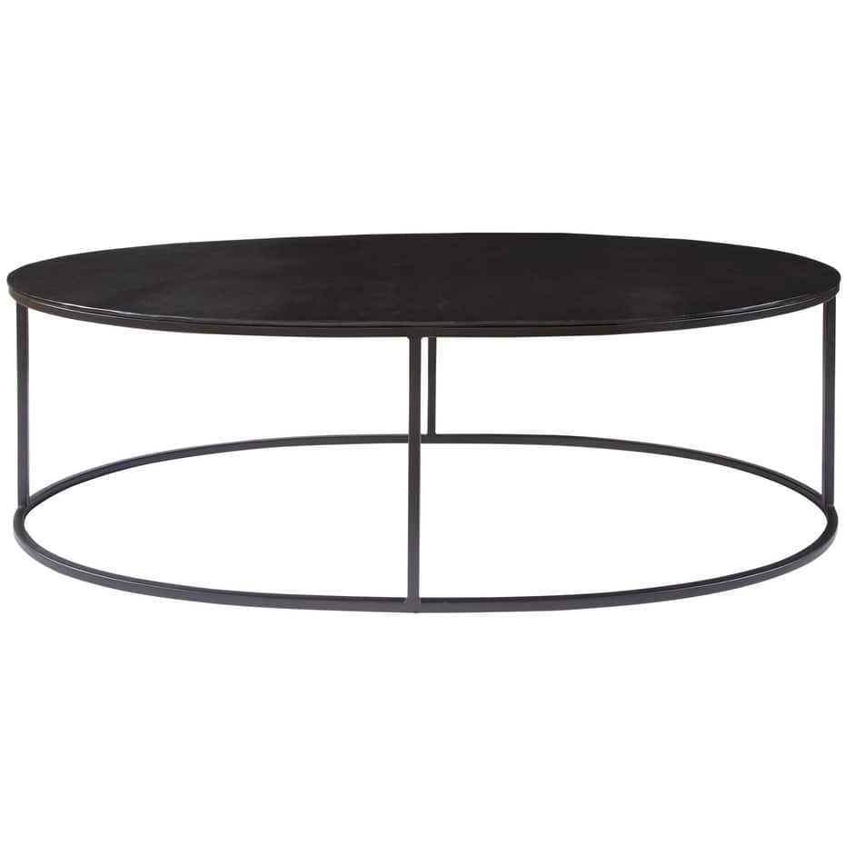 Uttermost 25152 Coreene 48"W Oval Modern Industrial Cocktail Coffee