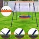 preview thumbnail 3 of 5, 440lbs Saucer Swing Set with Heavy-Duty Metal A-Frame and Adjustable Ropes