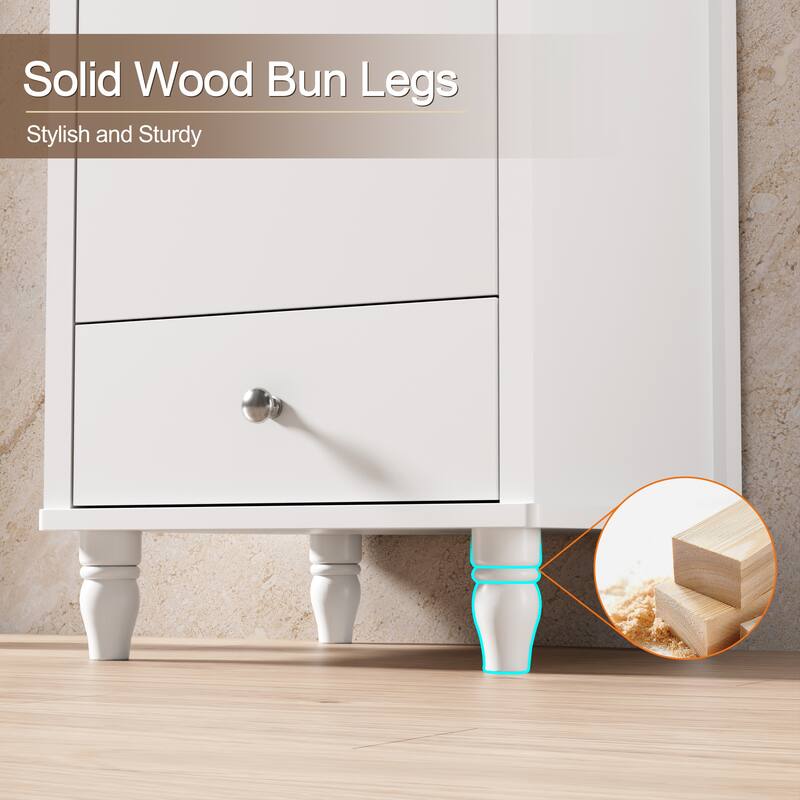 Lace Trim Freestanding Bathroom Vanity Set - Perfect for Bathrooms