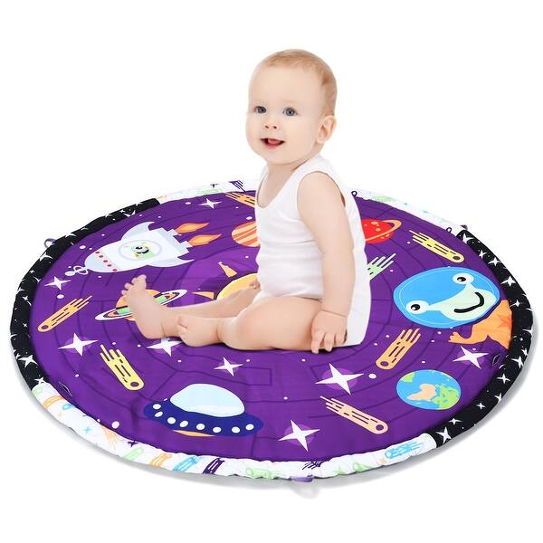 Shop Costway Baby Gym Play Mat W Hanging Toys Music Led Light