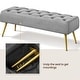 preview thumbnail 25 of 30, Yaheetech Upholstered Footstool Velvet Ottoman Button-Tufted Table Bench - 45"×16"×17"