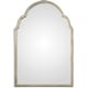 preview thumbnail 1 of 2, Uttermost Brayden 30" x 20" Petite Arched Cathedral Wall Mirror Oxidized Silver Champagne