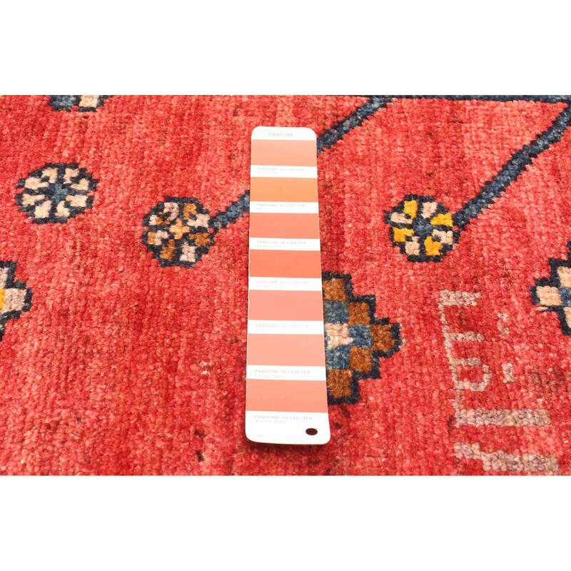 ECARPETGALLERY Hand-knotted Konya Anatolian Red Wool Rug - 4'1 x 6'9