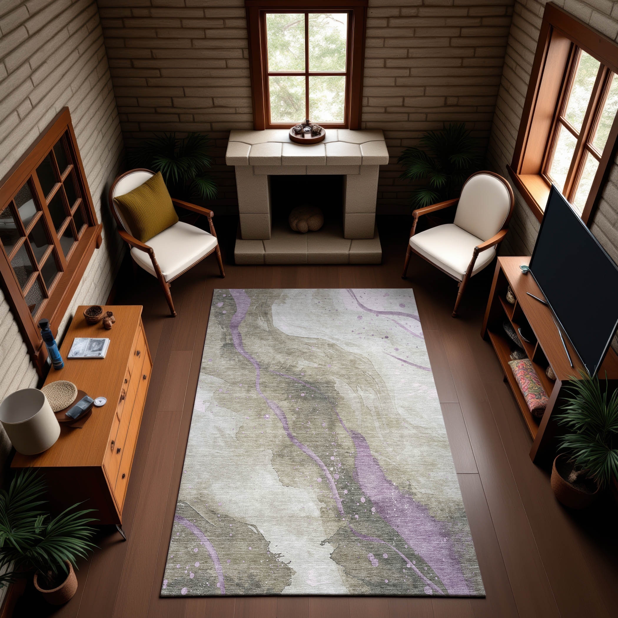 Premium Washable Super Soft Abstract Contemporary Mayfield Rug
