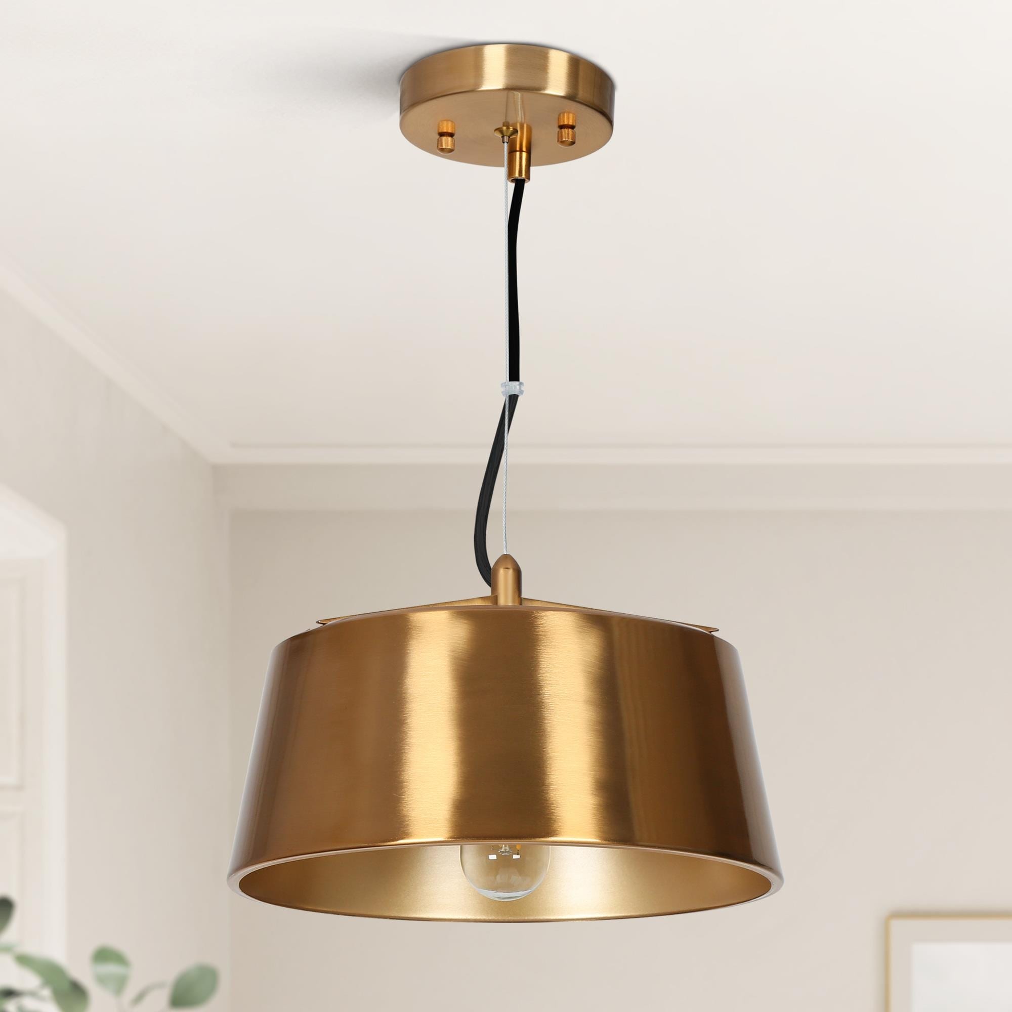 Brass drum online pendant light