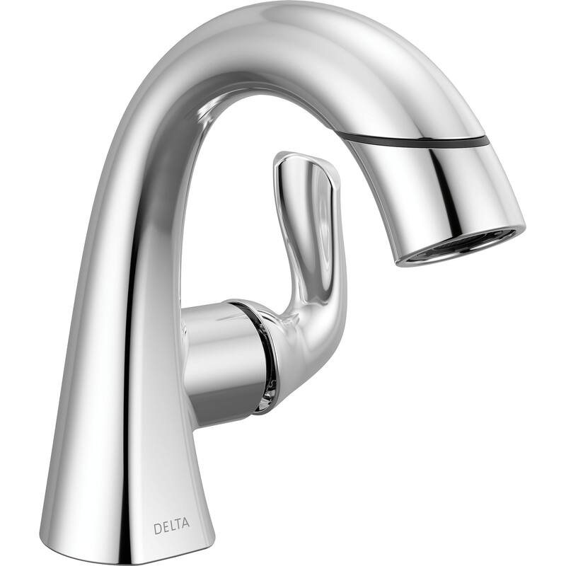 Delta 15840LF-PD Arvo 1.2 GPM Single Hole Bathroom Faucet with Pull - Chrome