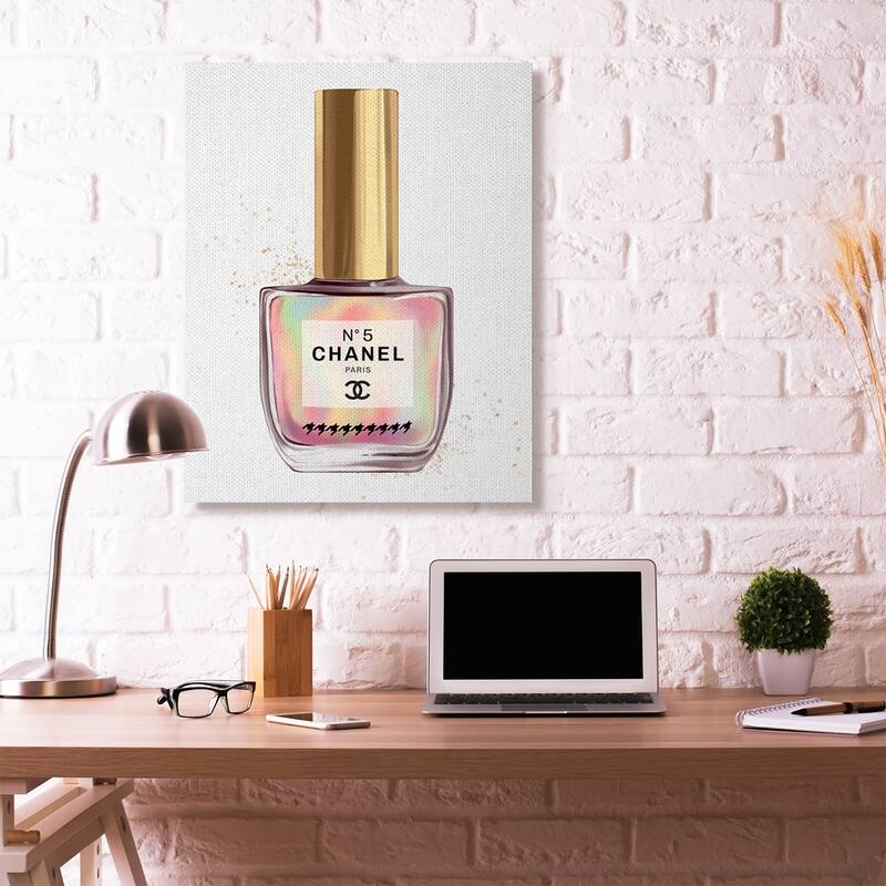 Stupell Makeup Nail Polish Rainbow Fashion Design Canvas Wall Art, Proudly Made in USA