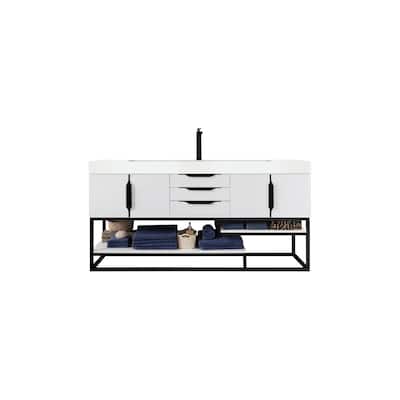 James Martin Vanities 983-V72S-MB-GW Columbia 72" Free Standing Single