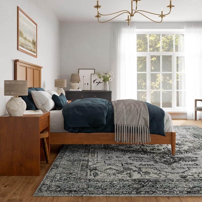 Charlotte Solid Wood Low Profile Platform Bed
