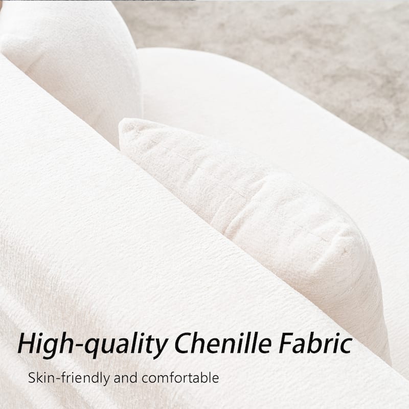 79" boneless loveseat Convertible Folding Sofa Bed, Twin Sleeper Sofa with Pillow, Modern Chenille Couch for Living Room