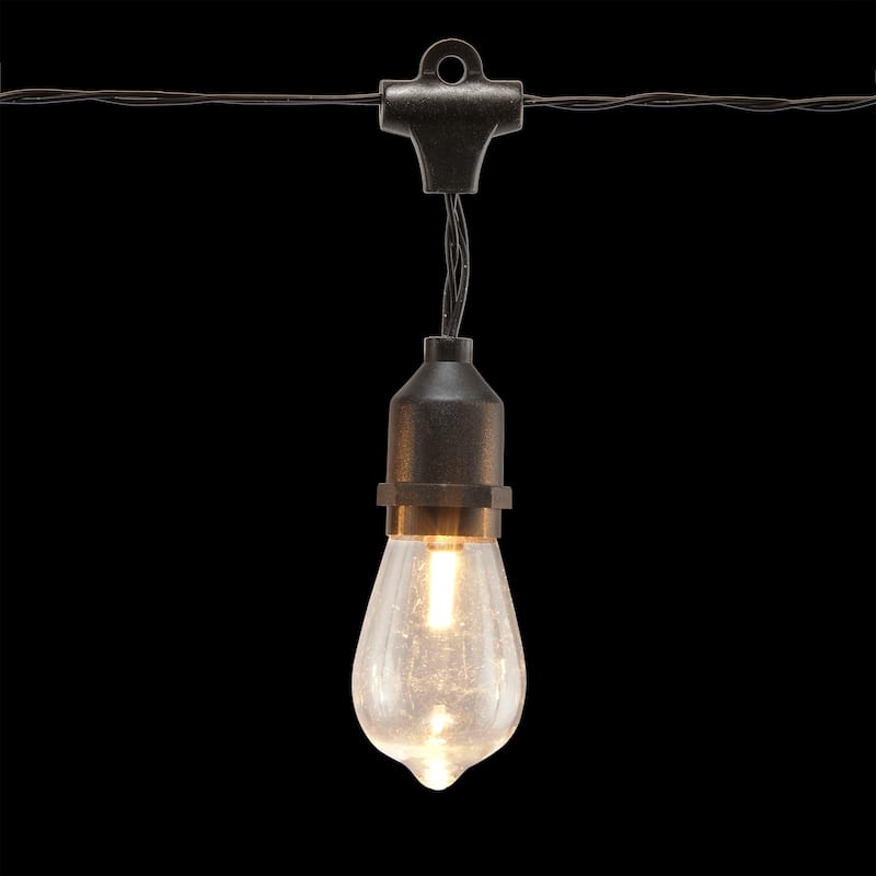 Alpine Corporation 93"L Indoor/Outdoor 10 Edison Bulb Hanging String Lights with Timer