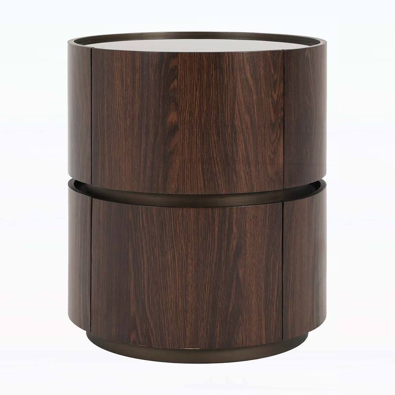 Double - Layer Storage Round Side Table with Unique Design for Living and Working Spaces