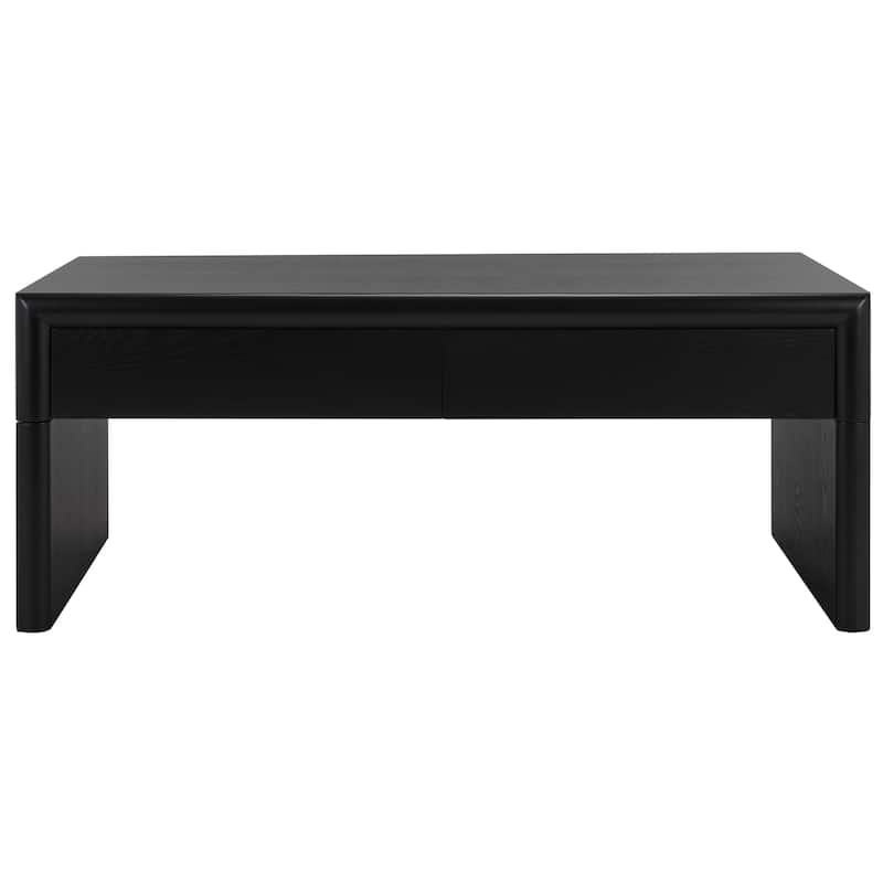 SAFAVIEH Home Collection Rune Coffee Table W/ Drawers - 47" L x 24" D x 20" H - Black