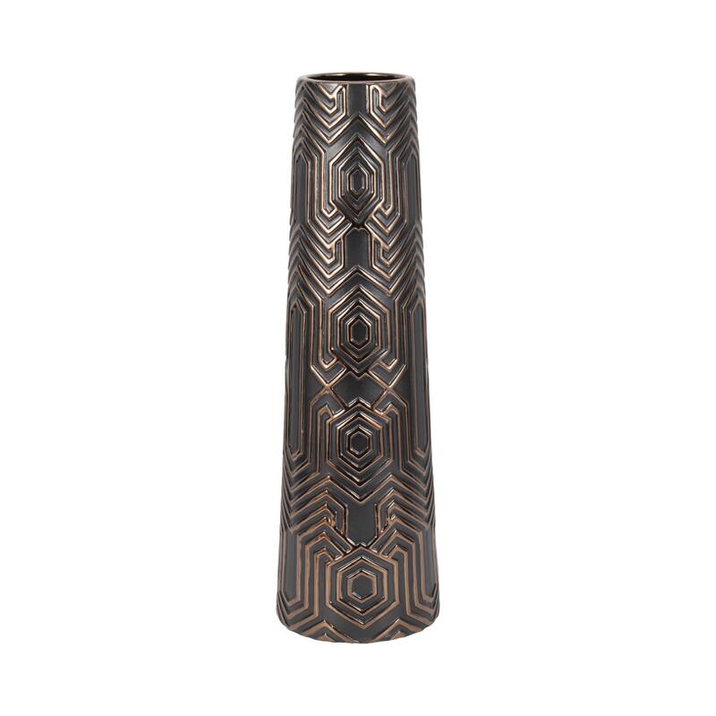 Clay Geometric Contemporary Decorative Vase
