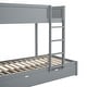 preview thumbnail 31 of 47, Twin-Over-Twin Bunk Bed with Twin size Trundle, Storage and Desk,Multifunctional Bunk Bed With Storage