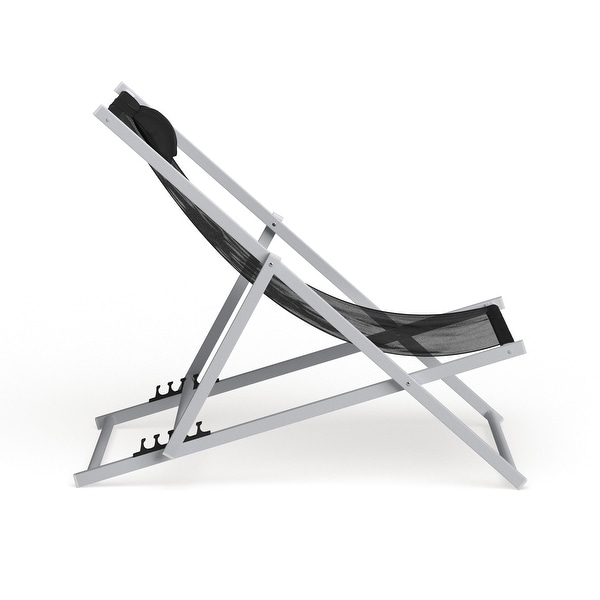 Wilson & fisher blue sling folding lounger deals