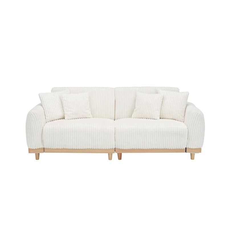 85" Corduroy Upholstered Three-Seat Sofa（New）