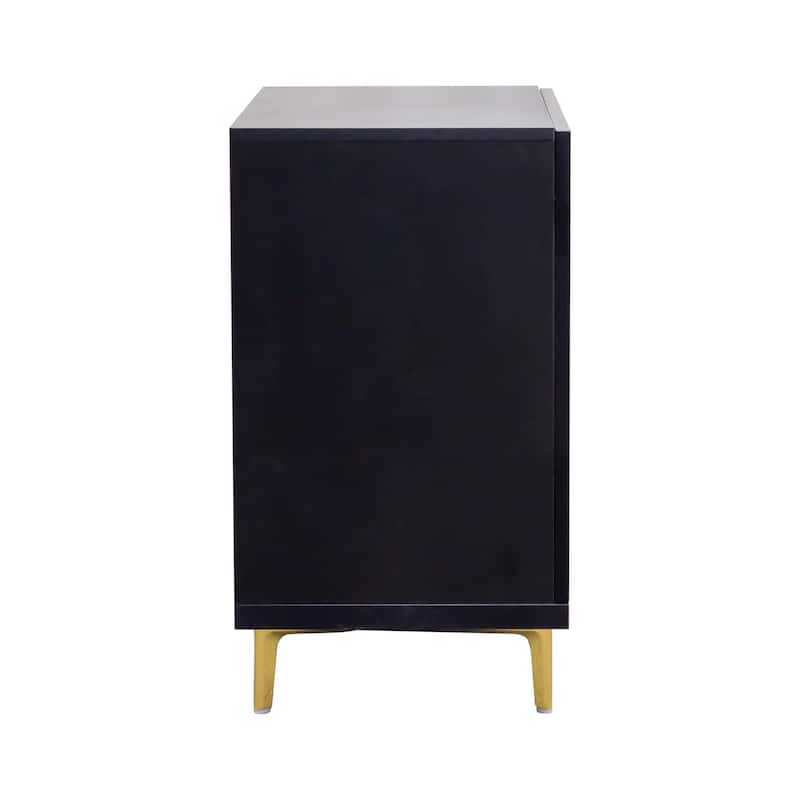 Roomfitters Modern Extendable Wood TV Stand, Rectangle Entertainment Center with 4 Cabinets, Media Console