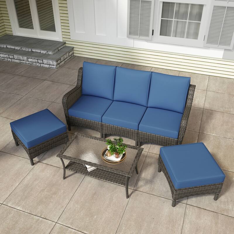 Patio Furniture Outdoor Conversation Set 6 Pieces