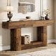 preview thumbnail 29 of 47, Farmhouse 2-Tier Entryway Table for Living Room, Hallway, Foyer Mix Brown