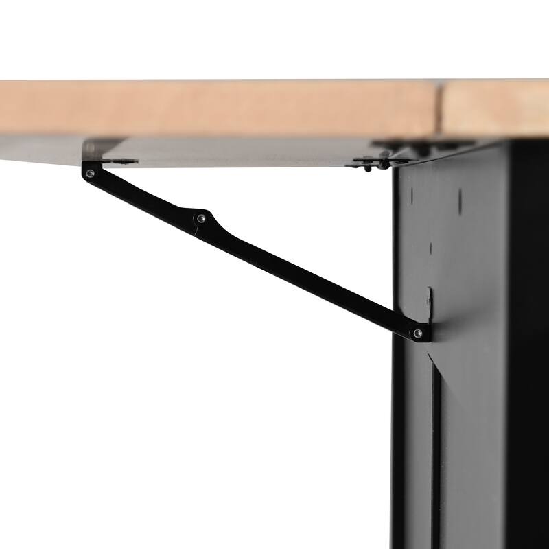 52.20'' Rubberwood Kitchen Cart with Drop-leaf, Sliding Door, Adjustable Shelf, Removable Wheels and 2 Drawers