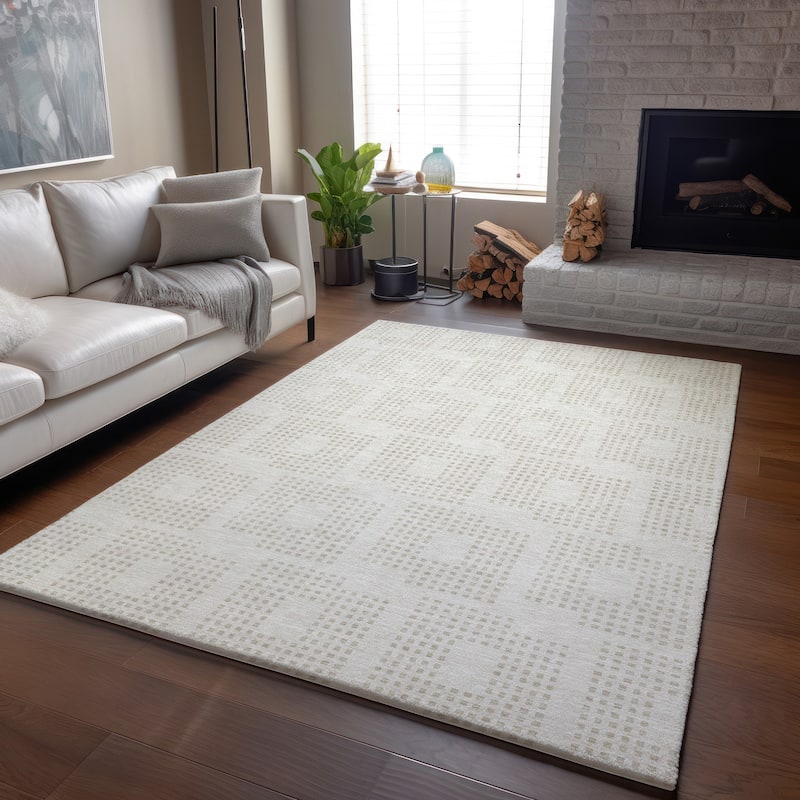 Premium Washable Super Soft Modern Houndstooth Mayfield Rug