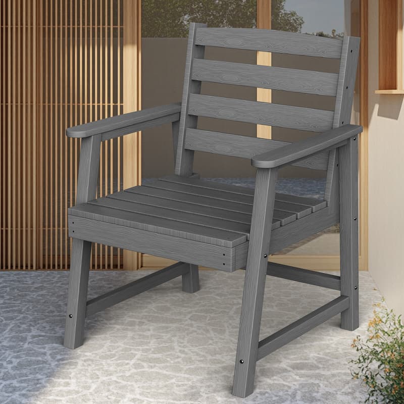 HDPE Outdoor All-weather chair, suitable for multiple scenarios - Grey