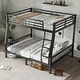 preview thumbnail 3 of 9, Full XL Over Queen Bunk Bed, Guardrails, Metal Frame