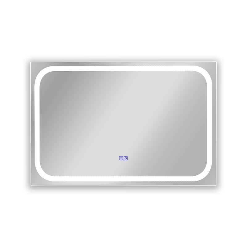 Frameless Wall Mounted LED Bathroom Mirror - Colorless