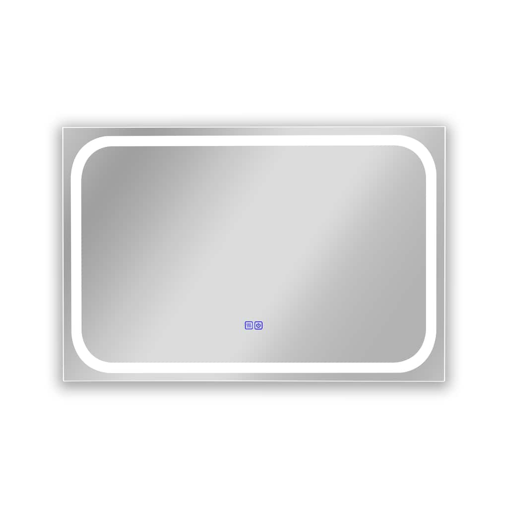 Frameless Wall Mounted LED Bathroom Mirror - Colorless