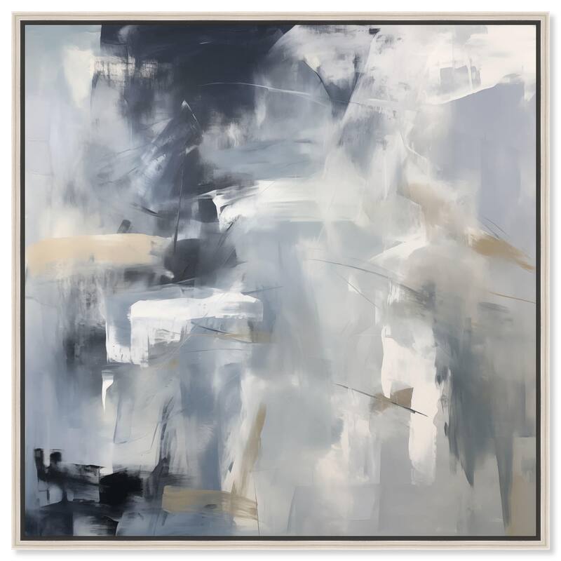 Pulse of the Storm I Canvas by Art Remedy - Silver - 40" x 40"