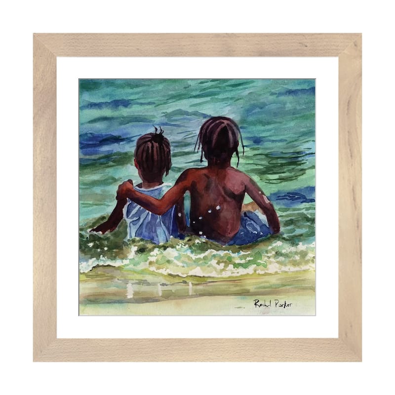 iCanvas "Caribbean Kids" by Rachel Parker - Natural - 24x24x1
