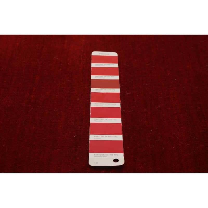 Kashkuli Gabbeh Red Rug 2'6" x 6'5" - 2'6 x 6'5