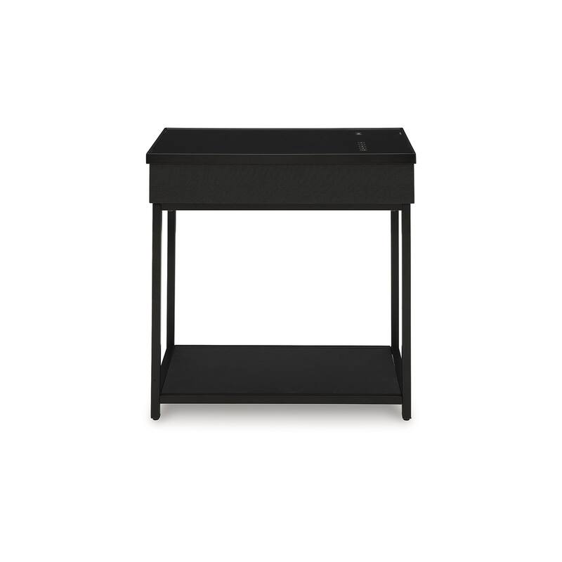Signature Design by Ashley Gemmet Black Accent Table - 15"W x 25"D x 27"H