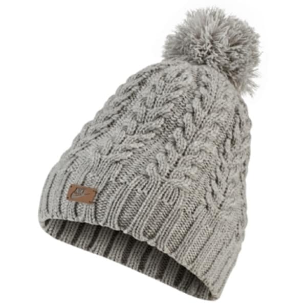 Nike Women's Sportswear Knit Pom Beanie Hat, Dark Grey. Opens flyout.